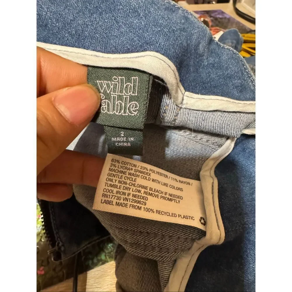 Wild fable women's mini denim skirt 2